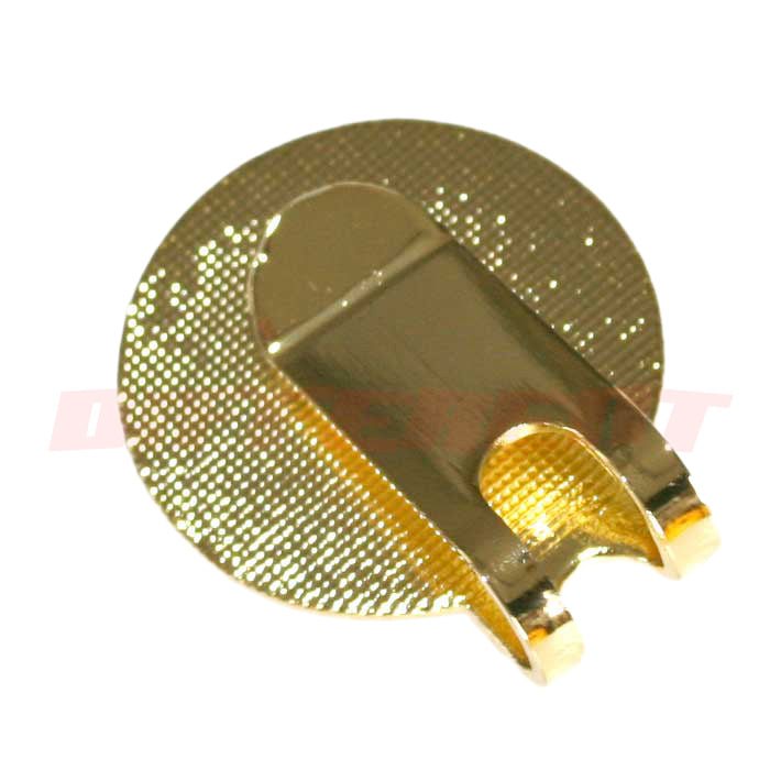 ゴルフマーカーハットクリップ マグネットなし Silver/Black/Gold 背面滑り止め付