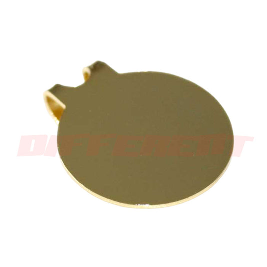 ゴルフマーカーハットクリップ マグネットなし Silver/Black/Gold 背面滑り止め付