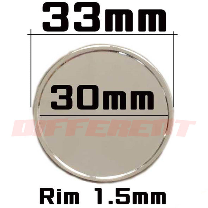 ゴルフマーカー Silver BIG 33mm フチあり デコレジン素材