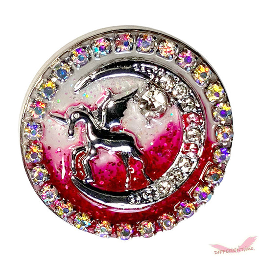 有翼のユニコーン 三日月 ファンタジー ゴルフマーカー&クリップセット