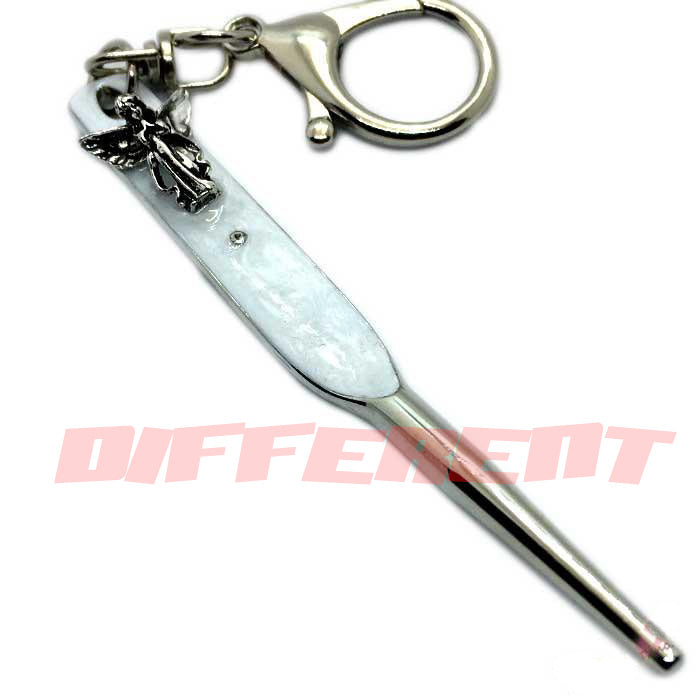 女神降臨 ホワイトベース 1本爪 グリーンフォーク Bigナスカンのキーチェーン付き Golf Divot tool