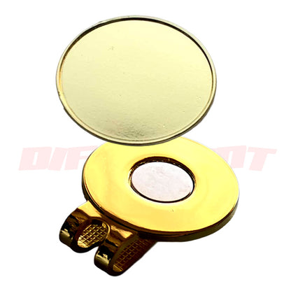 ゴールド ゴルフマーカー 25mm フチありとフチなしと ハットクリップにマグネット セット