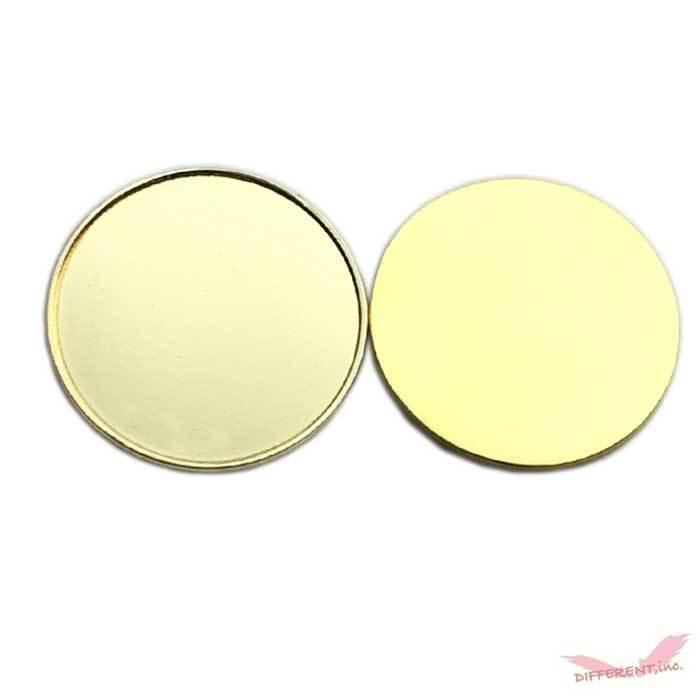 ゴールド ゴルフマーカー 25mm フチありとフチなしと ハットクリップにマグネット セット