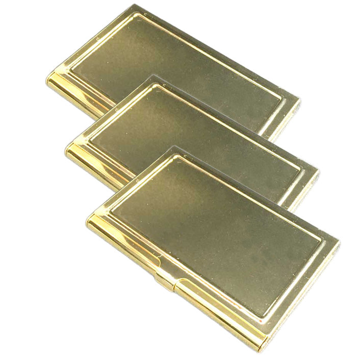 名刺＆カードケース ステンレス製 ゴールド