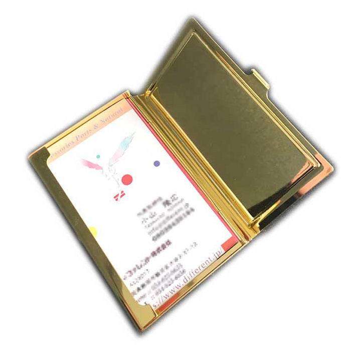 名刺＆カードケース ステンレス製 ゴールド