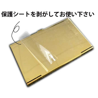 名刺＆カードケース ステンレス製 ゴールド